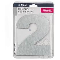 Numero Residencial Atlas Escovado 6Cm Nº 2 - RCD