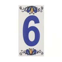 Número Residencial Cerâmico Gabriela 15cm Número N6