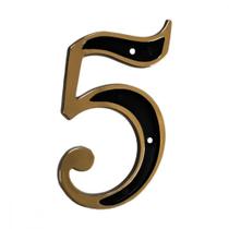 Numero Residencial Colonial Pvc Emave No.5 - Kit C/10 Cartelas