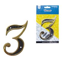Número Residencial Dourado Para Casa Números e Letras 11cm
