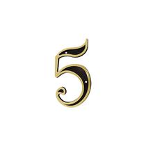 Número Residencial Dourado Para Casa Números e Letras 11cm - Western