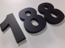 Número Residencial Em Abs 10cm 3d Caixa Alta -preto Número Residencial Em Abs 10cm 3d Caixa Alta -preto