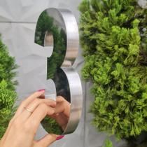 Número residencial em aço inox 15cm Casa Portão 3d- Estoque disponível - Lino Corte a Laser Número residencial em aço inox 15cm Casa Portão 3d- Estoque disponível - Lino Corte a Laser