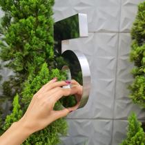 Número residencial em aço inox 15cm Casa Portão 3d- Estoque disponível - Lino Corte a Laser Número residencial em aço inox 15cm Casa Portão 3d- Estoque disponível - Lino Corte a Laser