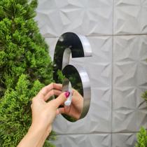 Número residencial em aço inox 15cm Casa Portão 3d- Estoque disponível - Lino Corte a Laser Número residencial em aço inox 15cm Casa Portão 3d- Estoque disponível - Lino Corte a Laser