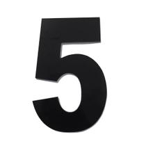 Número Residencial em Alumínio Preto N. 5 - 185mm Numeral Número Residencial em Alumínio Preto N. 5 - 185mm Numeral