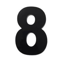 Número Residencial em Alumínio Preto N. 8 - 185mm Numeral Número Residencial em Alumínio Preto N. 8 - 185mm Numeral