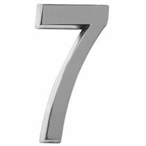 Número Residencial Grande Alumínio Cromado 3D 7 Metalcromo Número Residencial Grande Alumínio Cromado 3D 7 Metalcromo