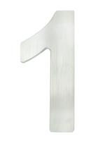 Número Residencial Metal Escovado Grande 20Cm - 1 Número Residencial Metal Escovado Grande 20Cm - 1