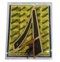 Número Residencial Nº 4 Colonial Preto e Dourado Emave Número Residencial Nº 4 Colonial Preto e Dourado Emave