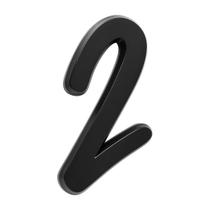 Número Residencial Para Casa 2 Preto 3D 22cm