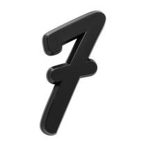 Número Residencial Para Casa 7 Preto 3D 22Cm Número Residencial Para Casa 7 Preto 3D 22Cm