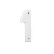 Número Residencial Plástico 19cm Branco Nº1 - Mac Loren Número Residencial Plástico 19cm Branco Nº1 - Mac Loren
