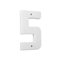 Número Residencial Plástico 19cm Branco Nº5 - Mac Loren