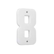 Número Residencial Plástico 19cm Branco Nº8 - Mac Loren Número Residencial Plástico 19cm Branco Nº8 - Mac Loren