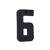 Número Residencial Plástico 19cm Preto Nº6 - Mac Loren Número Residencial Plástico 19cm Preto Nº6 - Mac Loren
