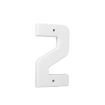 Número Residencial Plástico 27cm Branco Nº2 - Mac Loren Número Residencial Plástico 27cm Branco Nº2 - Mac Loren