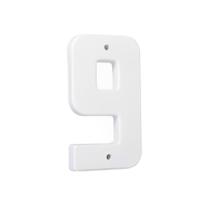 Número Residencial Plástico 27cm Branco Nº9 - Mac Loren Número Residencial Plástico 27cm Branco Nº9 - Mac Loren