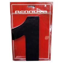 Número Residencial Preto Com Fita Dupla Face Rennova