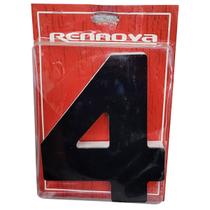 Número Residencial Preto Com Fita Dupla Face Rennova