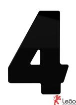 Numero Residencial Preto Nº 4 Leão 9304