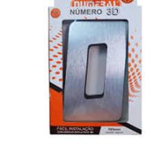 Numero Residencial Quadrado 3D Aco 0 Numeral