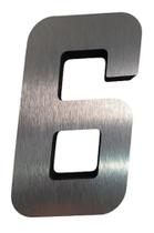 Numero Residencial Quadrado 3D Aco 6 Numeral Numero Residencial Quadrado 3D Aco 6 Numeral