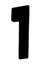 Numero Residencial Quadrado 3D Preto 1 Numeral Numero Residencial Quadrado 3D Preto 1 Numeral