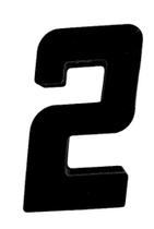 Numero Residencial Quadrado 3D Preto 2 Numeral Numero Residencial Quadrado 3D Preto 2 Numeral