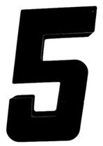 Numero Residencial Quadrado 3D Preto 5 Numeral Numero Residencial Quadrado 3D Preto 5 Numeral