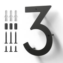 Números de Casa HouSi em Aço Inoxidável Preto 10 cm