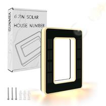 Números de casa ISUNMEA 6,7" com luz LED solar à prova d'água Números de casa ISUNMEA 6,7" com luz LED solar à prova d'água