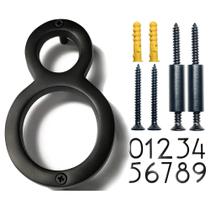 Números de casa NACH Floating 20cm Alumínio Preto Número 8 Números de casa NACH Floating 20cm Alumínio Preto Número 8