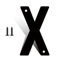 Números de casas de metal SpNo1-MS 30 cm pretos para escritório e fazenda