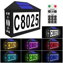 Números de casas solares IVWVI iluminados com controle remoto RGBW Números de casas solares IVWVI iluminados com controle remoto RGBW