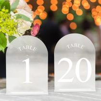 Números de mesa JOYIT Acrylic 1-20 para casamento, pacote com 20