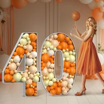 Números de mosaico para balões de 4 pés: grande decoração de aniversário de 40 anos