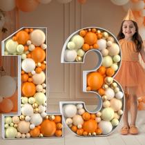 Números de mosaico para balões imprsv 4FT: Large 13º aniversário Números de mosaico para balões imprsv 4FT: Large 13º aniversário
