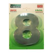 Números Inox (algarismos) - Para Fachadas - 15cm - (Nº 8)