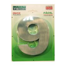 Números Inox (algarismos) - Para Fachadas - 15cm - (Nº 9)