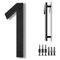 Números para casa IVERRA 8" pretos em ABS para área externa, efeito flutuante Números para casa IVERRA 8" pretos em ABS para área externa, efeito flutuante