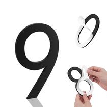 Números para Casa Merear 10 cm Autoadesivos em Acrílico Preto