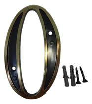 Números Residenciais 0a9 Letras Abc Preto E Dourado Colonial