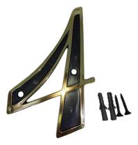 Números Residenciais 0a9 Letras Abc Preto E Dourado Colonial