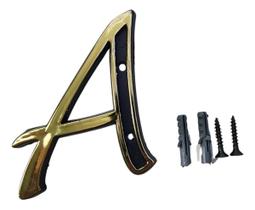 Números Residenciais 0a9 Letras Abc Preto E Dourado Colonial