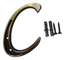 Números Residenciais 0a9 Letras Abc Preto E Dourado Colonial