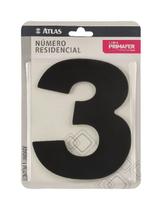 Números Residenciais - Atlas - PR3000/3 - Unitário Números Residenciais - Atlas - PR3000/3 - Unitário
