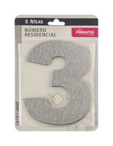 Números Residenciais - Atlas - PR3001/3 - Unitário Números Residenciais - Atlas - PR3001/3 - Unitário