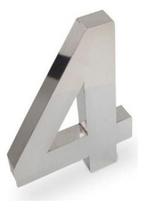 Números Residenciais Em Aço Inox 40cm 3d Caixa Alta Números Residenciais Em Aço Inox 40cm 3d Caixa Alta