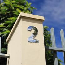 Números residenciáis número residencial 13 cm prata - 2